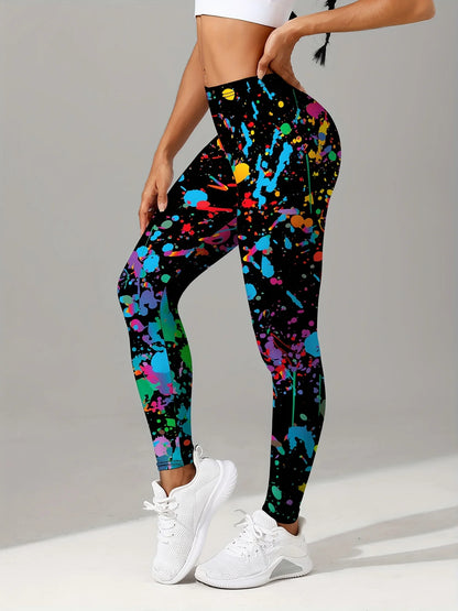 Sculpt & Flow Leggings - Paint Splatter Print