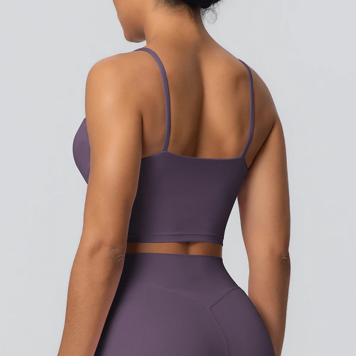 Women Backless Sports Bra Naked Feel Yoga Gym Workout Padded Top