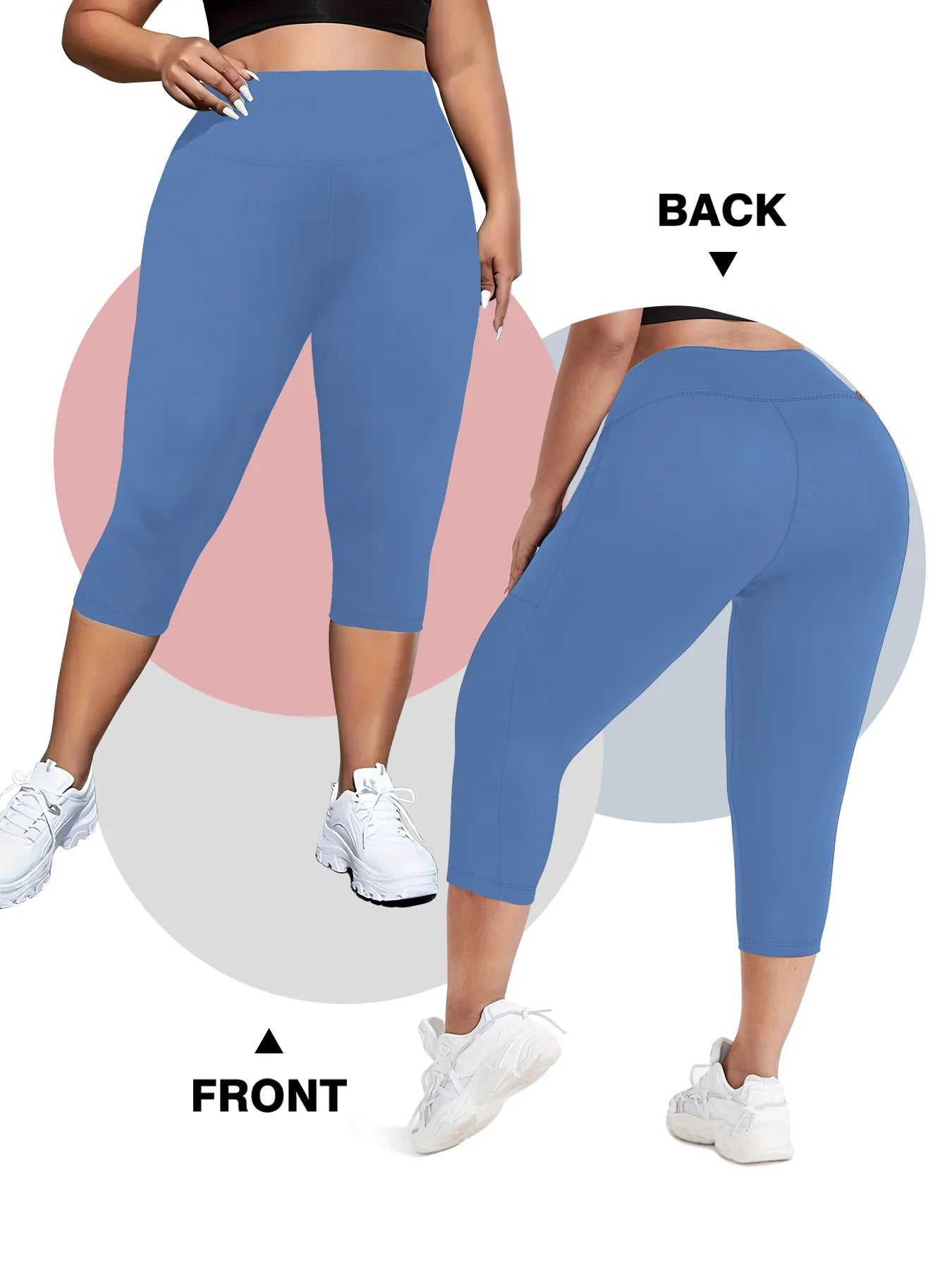 Sculpt & Flow Leggings - Plus Size Capri Black