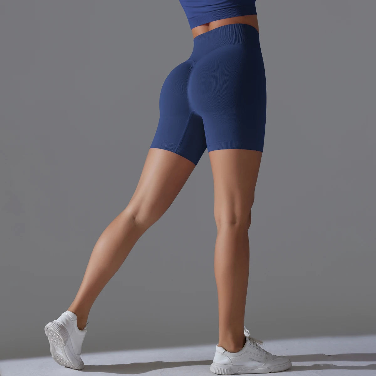 Womens High Waist Seamless Yoga Gym Shorts Running Fitness Workout Shorts