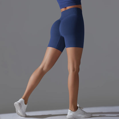 Womens High Waist Seamless Yoga Gym Shorts Running Fitness Workout Shorts