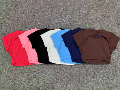 Ctenkevet Sports Crop Top | Backless Yoga Gym Activewear