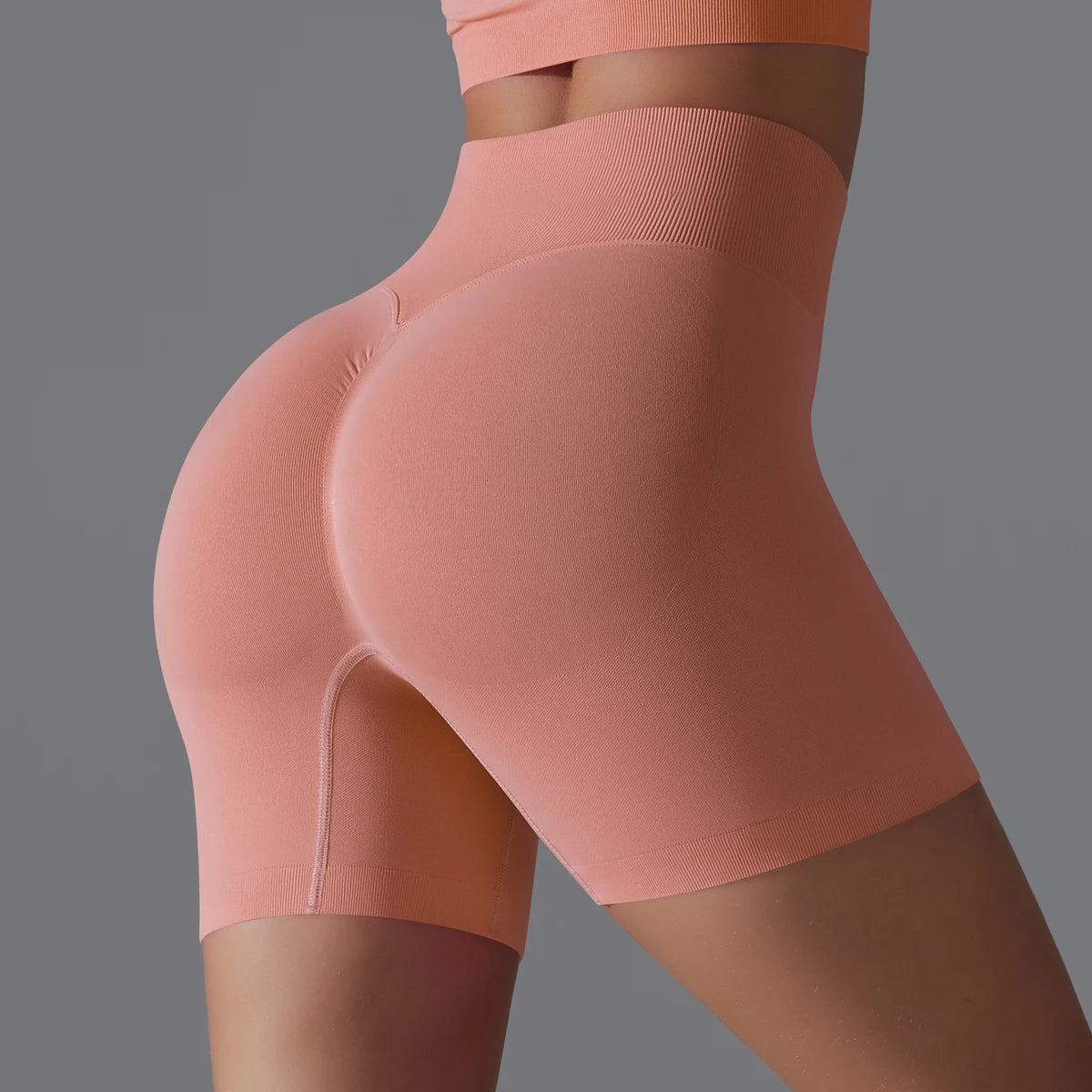 Womens High Waist Seamless Yoga Gym Shorts Running Fitness Workout Shorts
