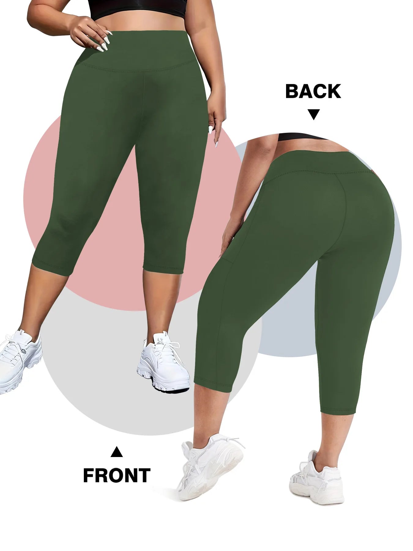 Sculpt & Flow Leggings - Plus Size Capri Black