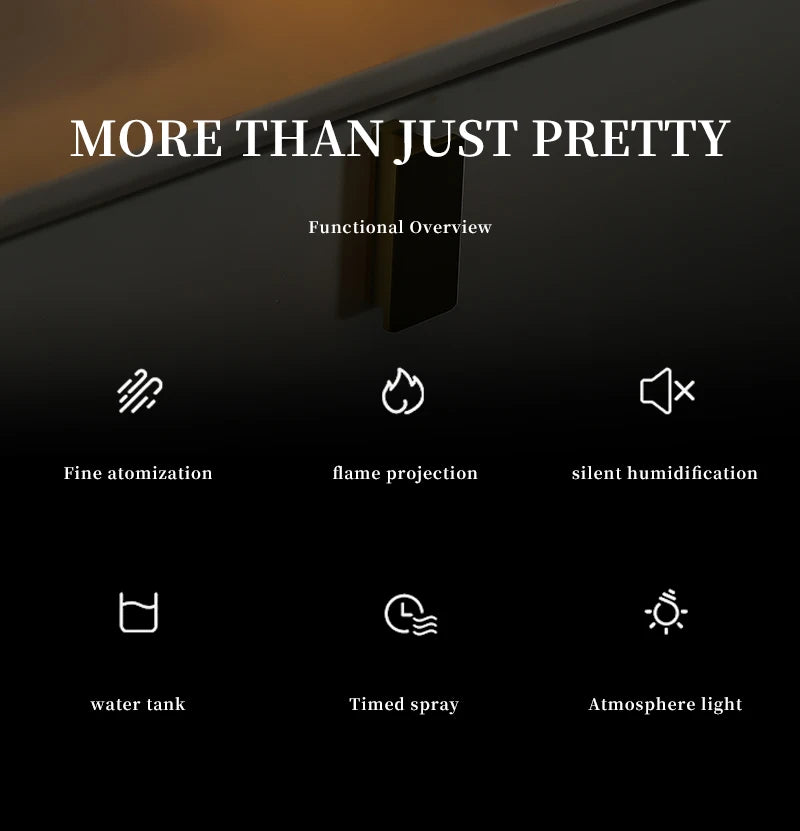 200ML Aroma Diffuser Essential Oil Lamp – Portable USB Design  Air Humidifier with Color Flame Night Light