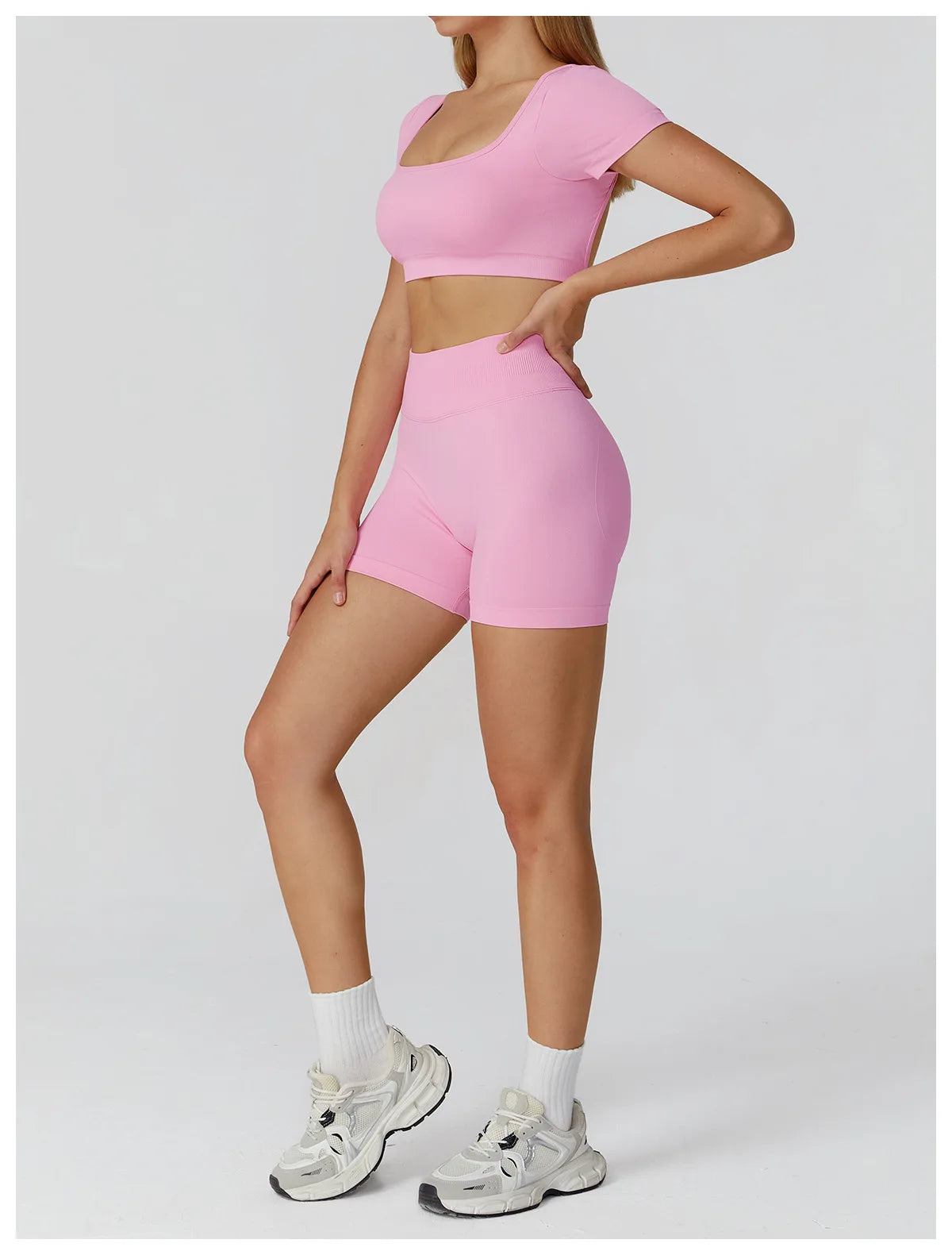 Women’s Gym Yoga Top | Square Neck Backless Fitness Outfit
