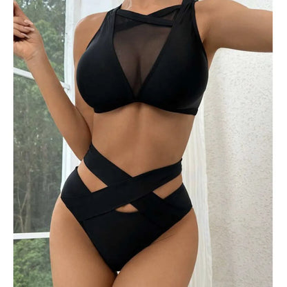 Coastline Aura - Black Mesh Two-Piece