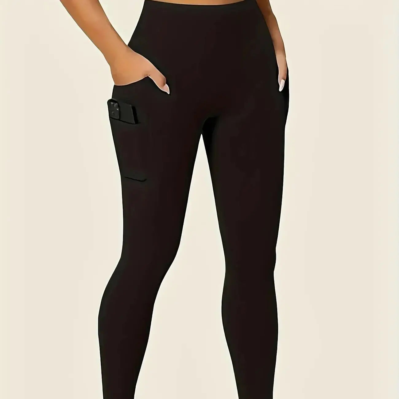 Contour Fit Leggings - Deep Pocket Shaping Black
