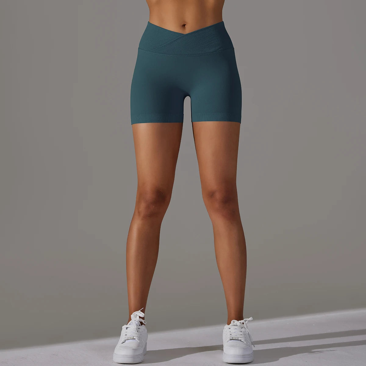 Womens High Waist Gym Running Shorts Seamless Scrunch Butt Fitness Workout