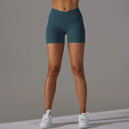 Womens High Waist Gym Running Shorts Seamless Scrunch Butt Fitness Workout