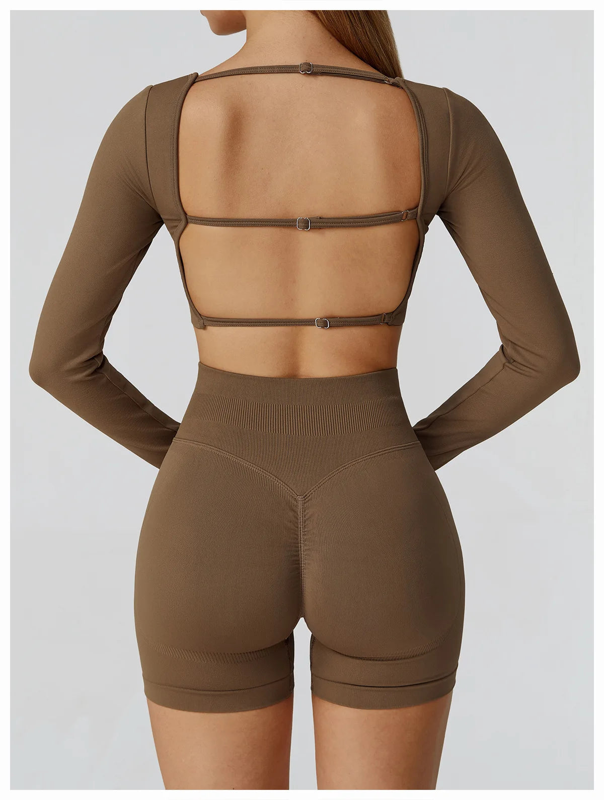 Women’s Gym Yoga Top | Square Neck Backless Fitness Outfit