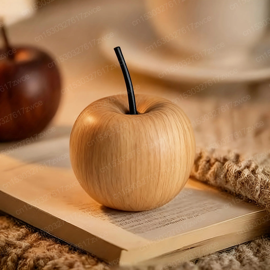 Natural Wood Apple Aroma Diffuser – Essential Oil Scent Decor