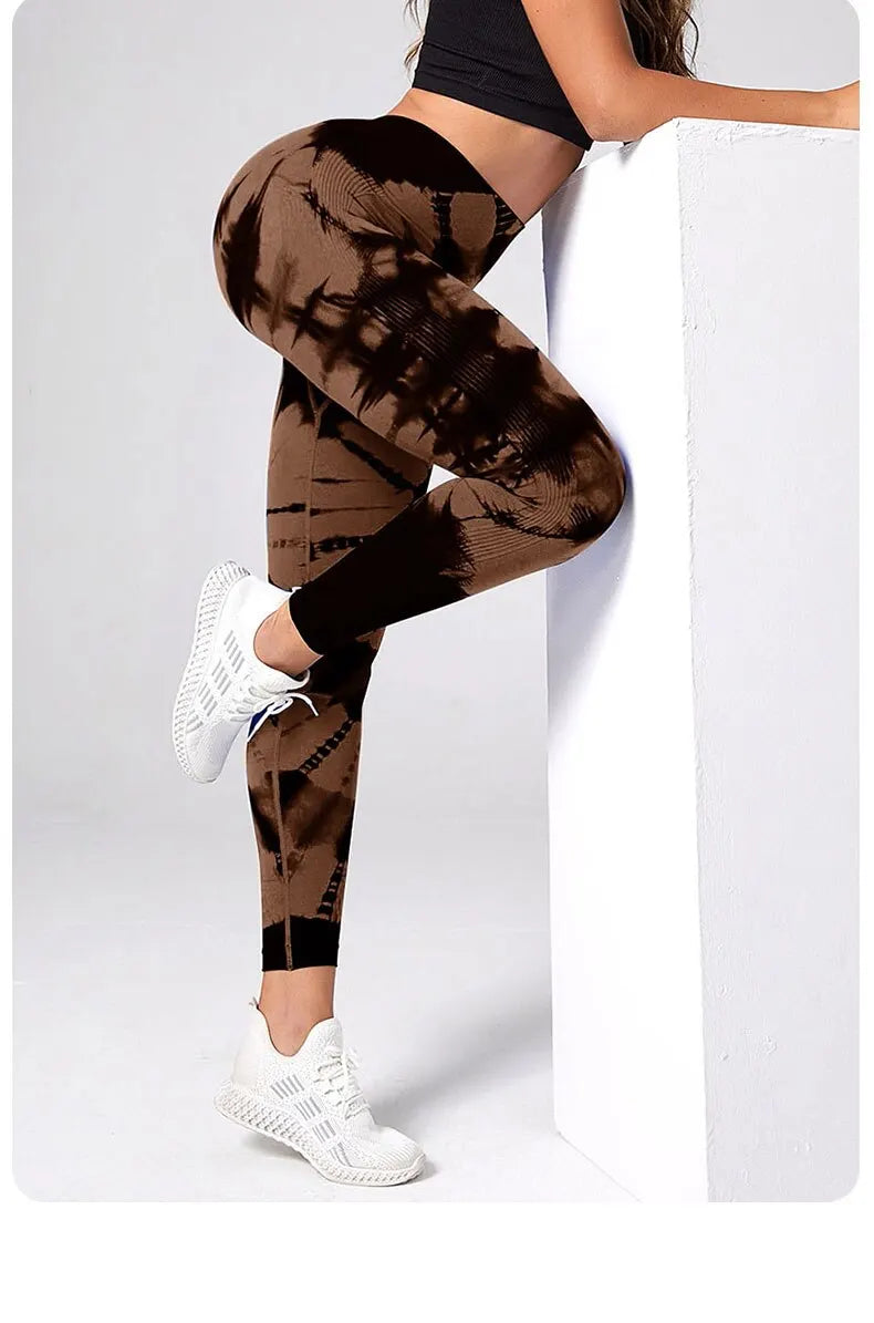 Sculpt & Flow Leggings - Scrunch Tie Dye