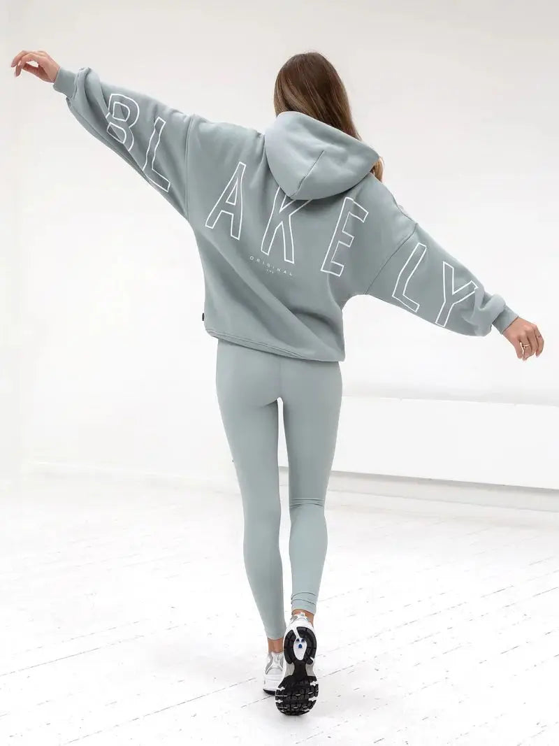 Womans Oversized Hip Hop Hoodie Printed Streetwear Sweatshirt Top
