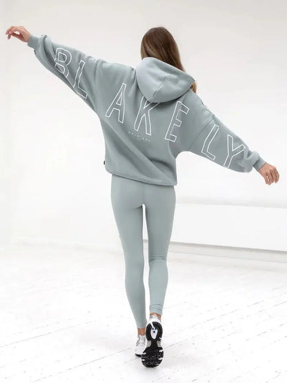 Womans Oversized Hip Hop Hoodie Printed Streetwear Sweatshirt Top
