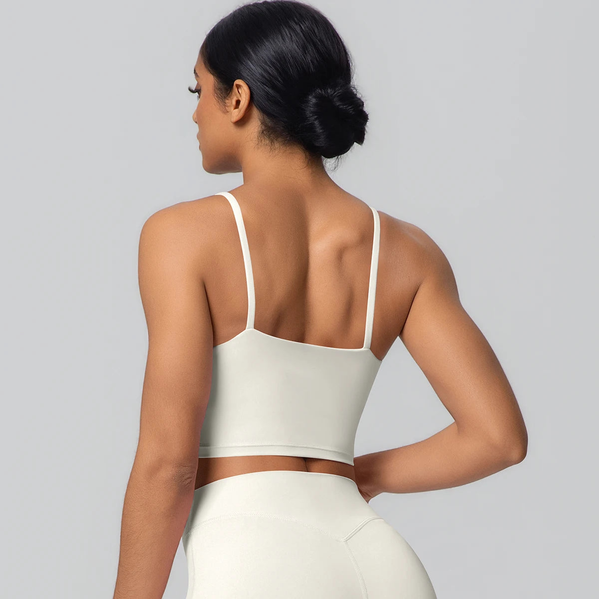Women Backless Sports Bra Naked Feel Yoga Gym Workout Padded Top