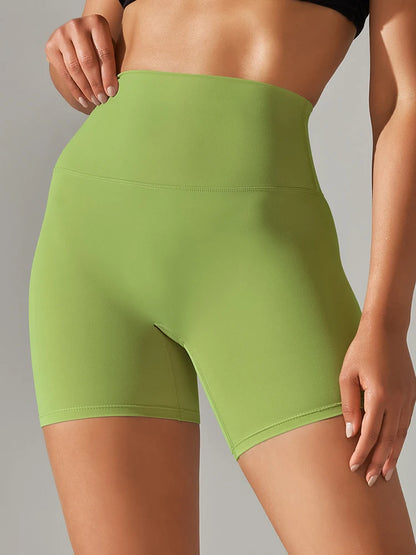 Women High Waist Yoga Shorts Squat Proof Gym Workout Fitness Cycling Shorts