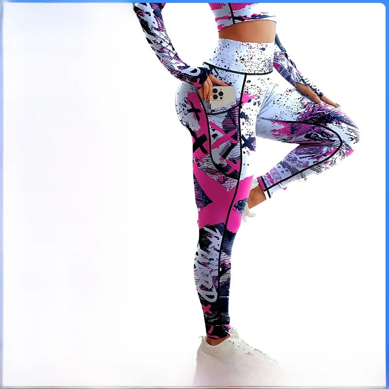 Second Skin Leggings - Patchwork Print