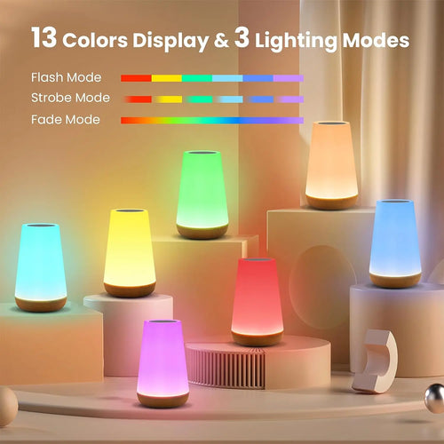 13 Color Changing RGB Night Light – Touch & Remote Control