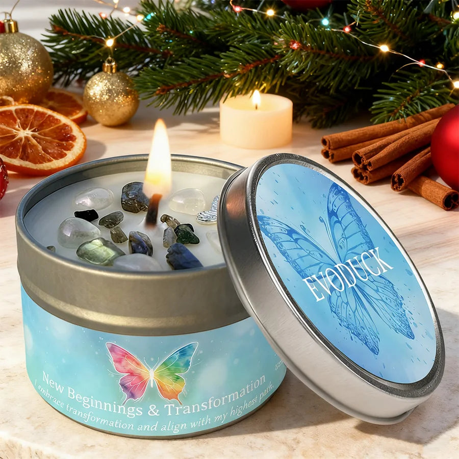 Crystal Candle 3oz | Healing Scented Gift