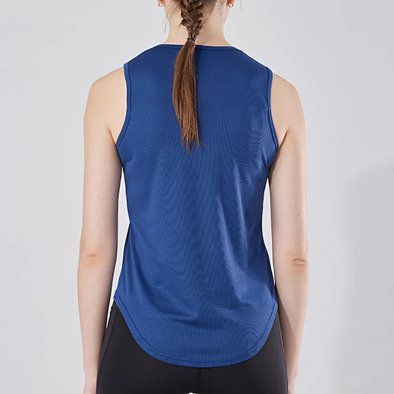 Women Athletic Running Vest Quick Dry Gym Fitness Sleeveless Tank Top