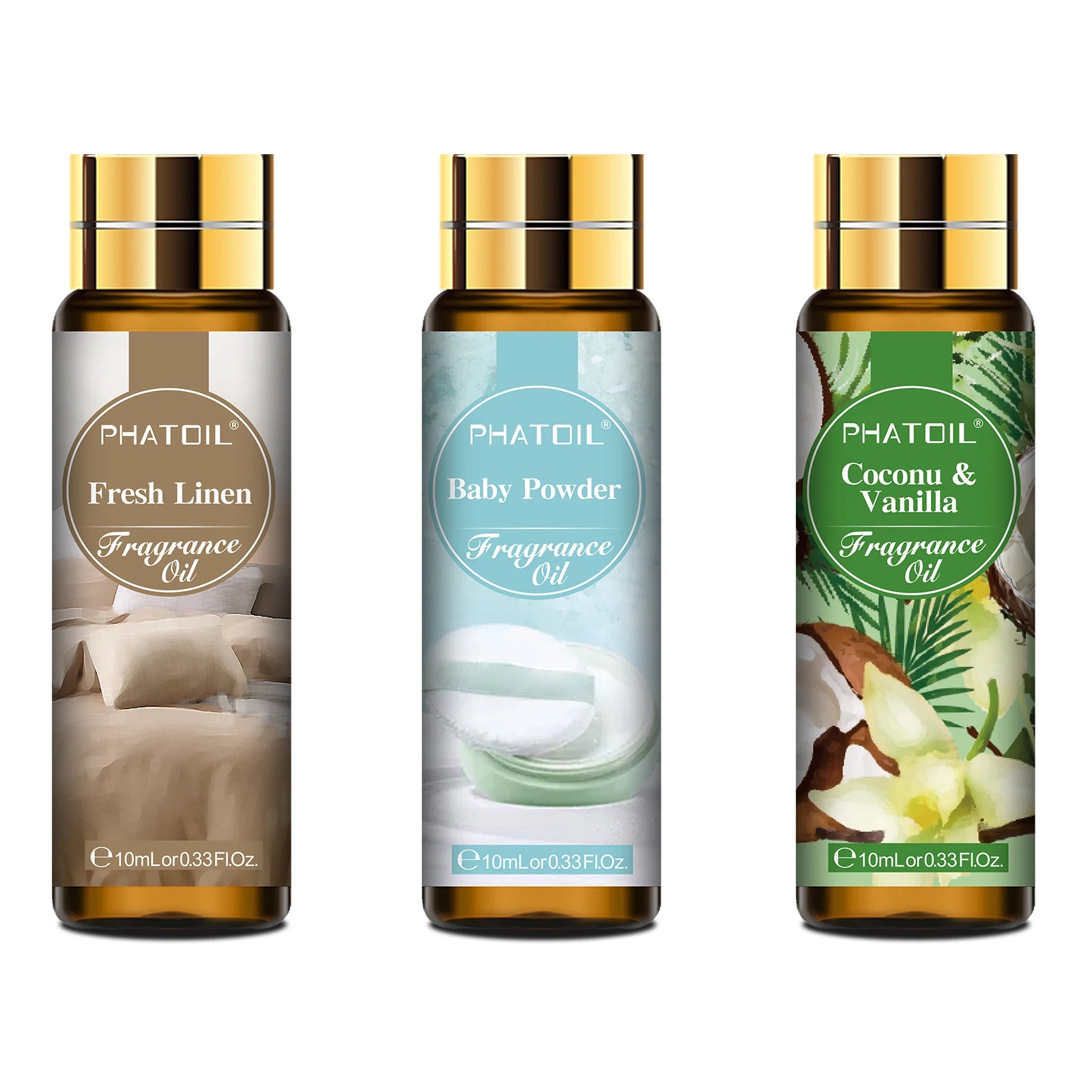 PHATOIL 10ml Fragrance Oil | Coconut Vanilla Aromatherapy Diffuser Oil