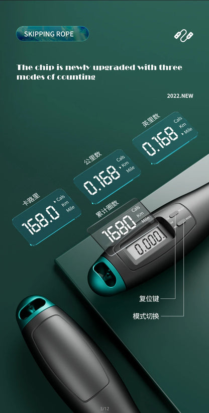 Adjustable Cordless Jump Rope with Counter Fitness Skipping Rope Gym Workout