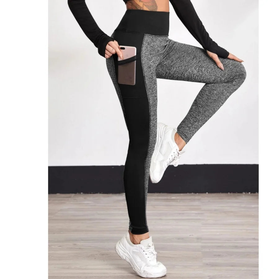 Contour Fit Leggings - Black & Grey