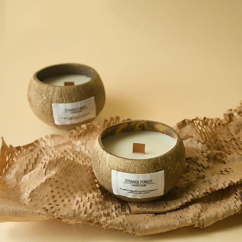 Coconut Shell Aromatherapy Candle | Premium Plant Wax Essential Oil