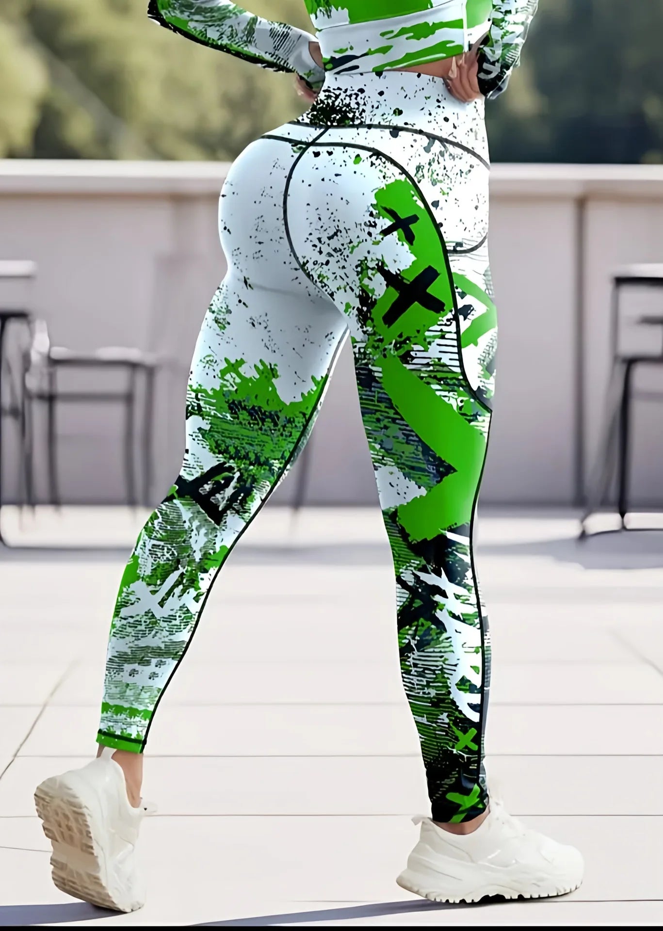 Second Skin Leggings - Patchwork Print