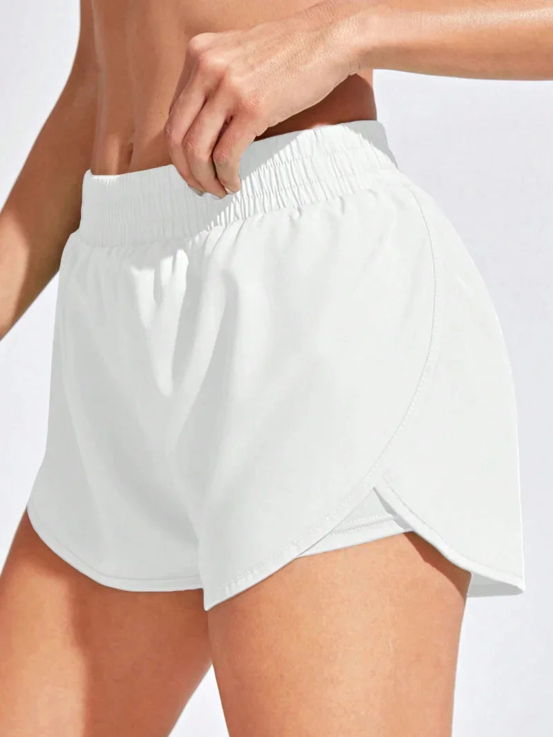 Women Running Yoga Shorts High Waist Gym Workout Fitness Shorts