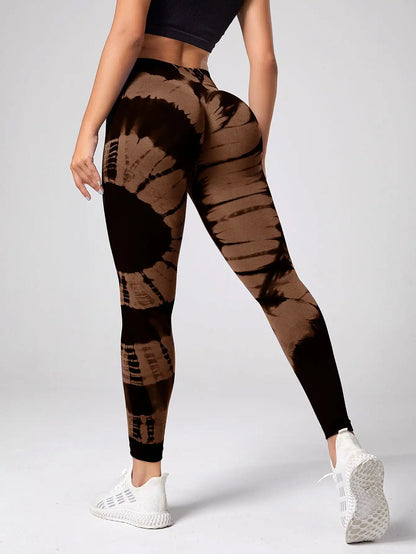 Sculpt & Flow Leggings - Scrunch Tie Dye