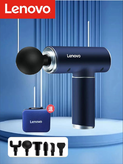 Lenovo Mini Massage Gun | 6 Heads Deep Tissue Fascia Gun with 5 Speeds Silent Massager