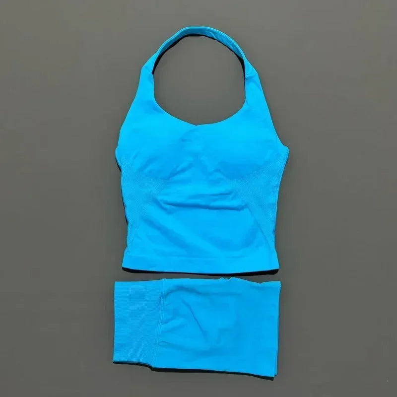 Curve & Flow Set - Seamless Halter Neck