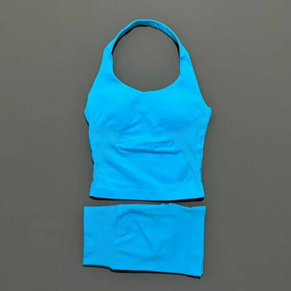 Curve & Flow Set - Seamless Halter Neck