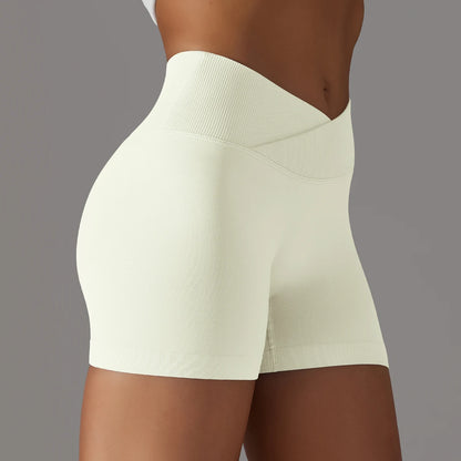 Womens High Waist Gym Running Shorts Seamless Scrunch Butt Fitness Workout