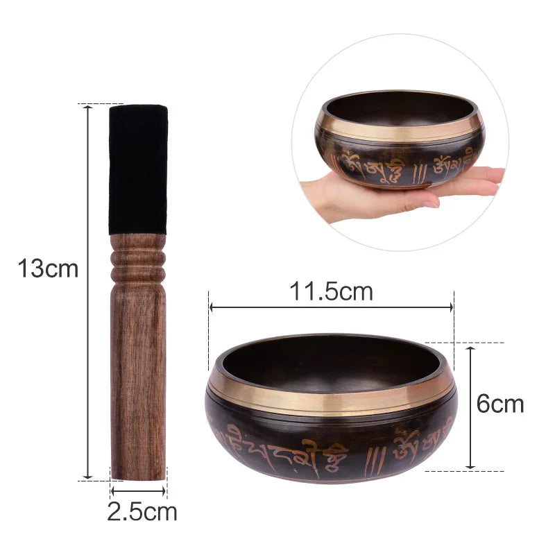 Tibetan Singing Bowl Set 5 Inch | Handmade Meditation Sound Bowl