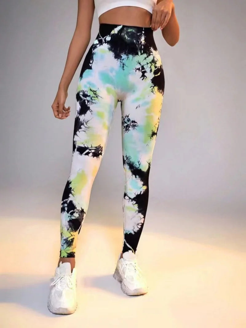 Second Skin Leggings - Seamless Multicolor Pattern
