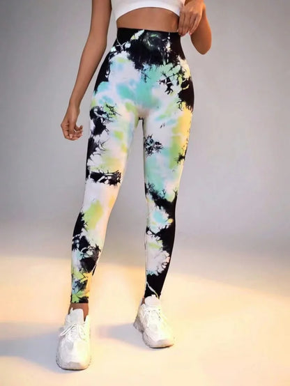 Second Skin Leggings - Seamless Multicolor Pattern