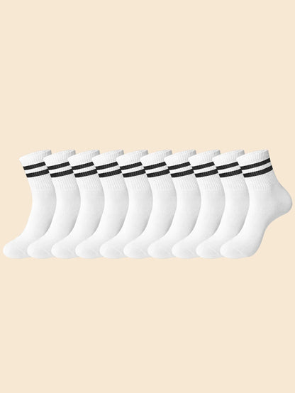 Women Mid Socks Multi Pack Breathable Sweat Absorb Casual Sports Socks