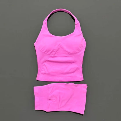 Curve & Flow Set - Seamless Halter Neck