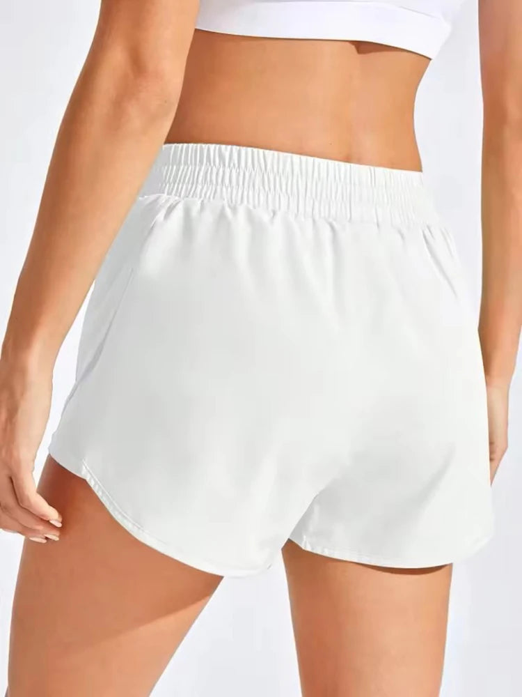 Women Gym Yoga Shorts Fitness Workout Running Sport Leggings Elastic Shorts