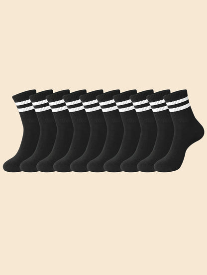 Women Mid Socks Multi Pack Breathable Sweat Absorb Casual Sports Socks