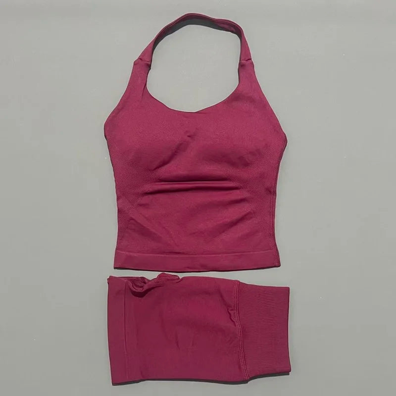 Curve & Flow Set - Seamless Halter Neck