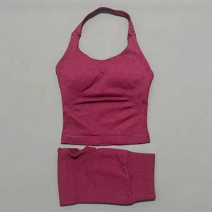 Curve & Flow Set - Seamless Halter Neck