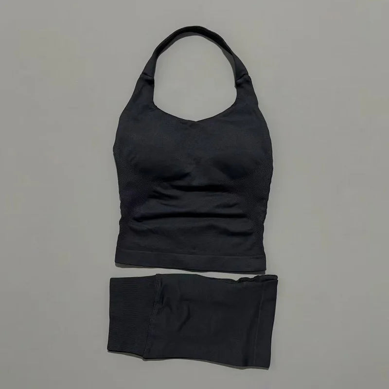 Curve & Flow Set - Seamless Halter Neck