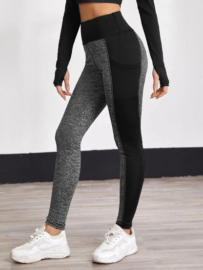 Contour Fit Leggings - Black & Grey