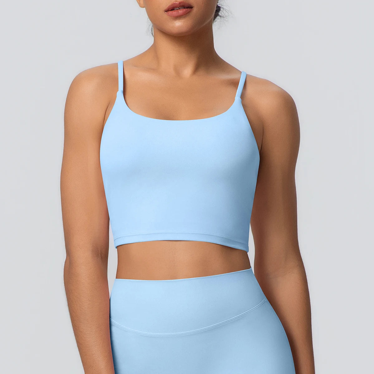 Women Backless Sports Bra Naked Feel Yoga Gym Workout Padded Top
