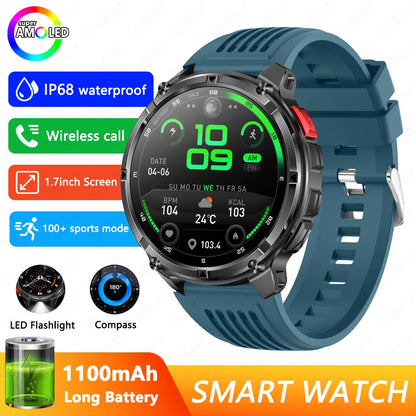 2026 T-Rex3 Pro Smart Watch 1100mAh GPS 5ATM Military Sports Compass Run