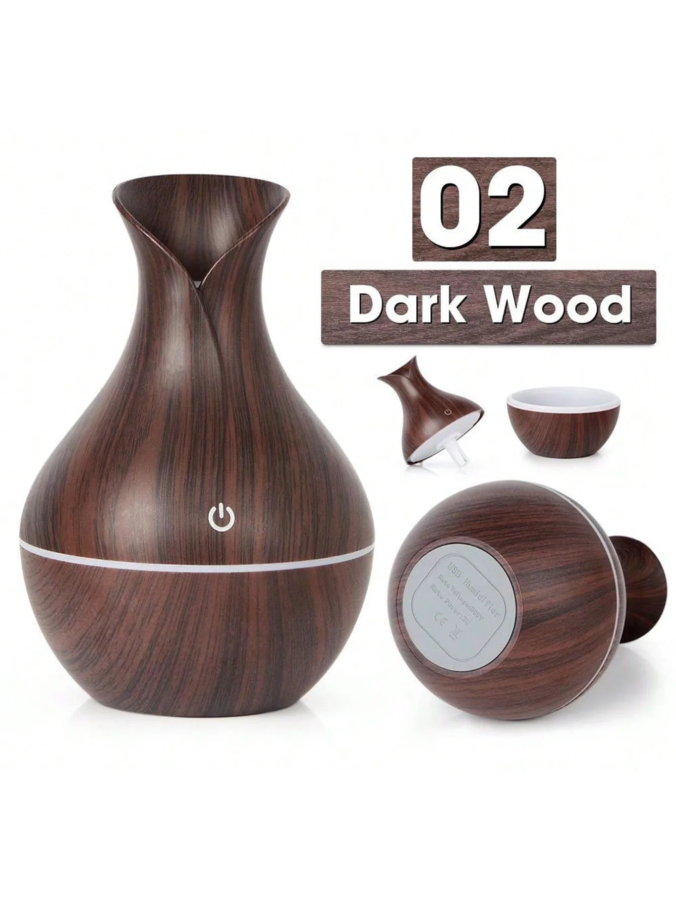 200ml Mini Air Humidifier & Essential Oil Diffuser with Colorful Light